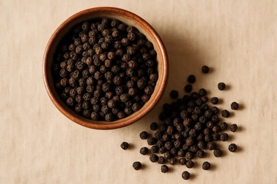 Black peppercorns